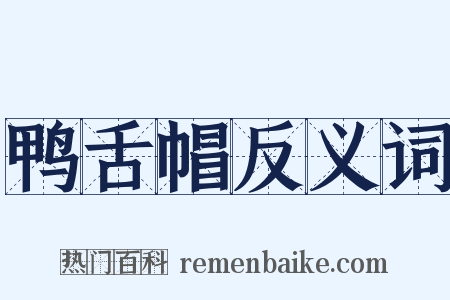 鸭舌帽反义词是什么意思的图片
